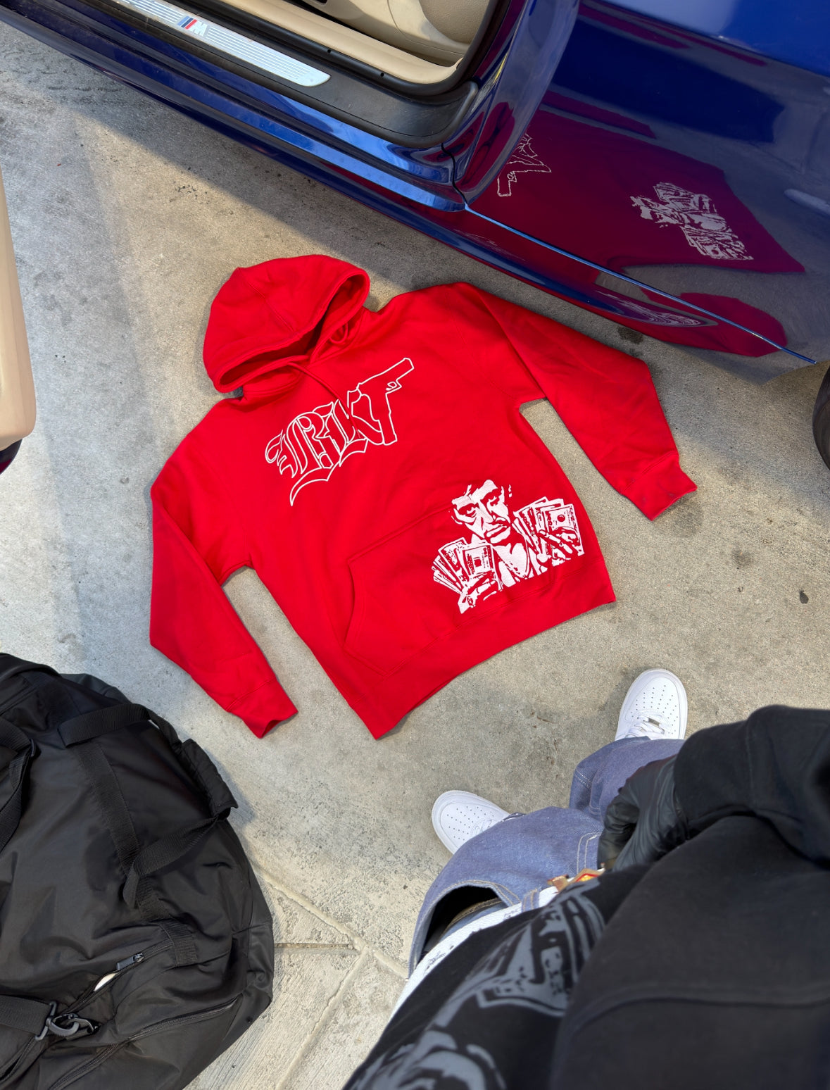 RED SCARFACE HOODIE