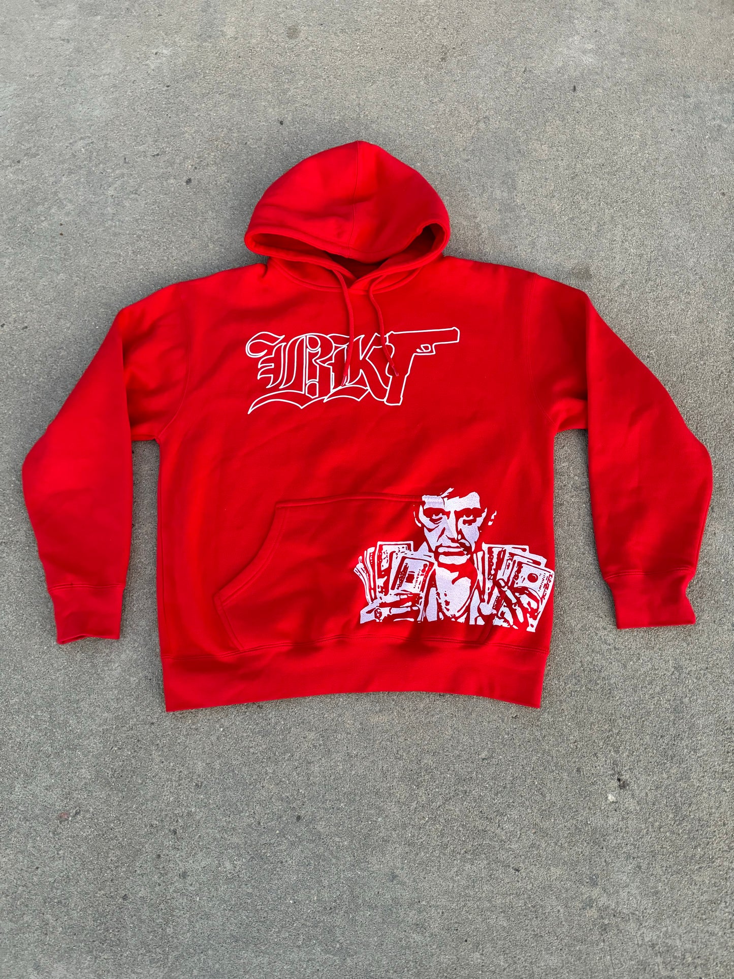 RED SCARFACE HOODIE