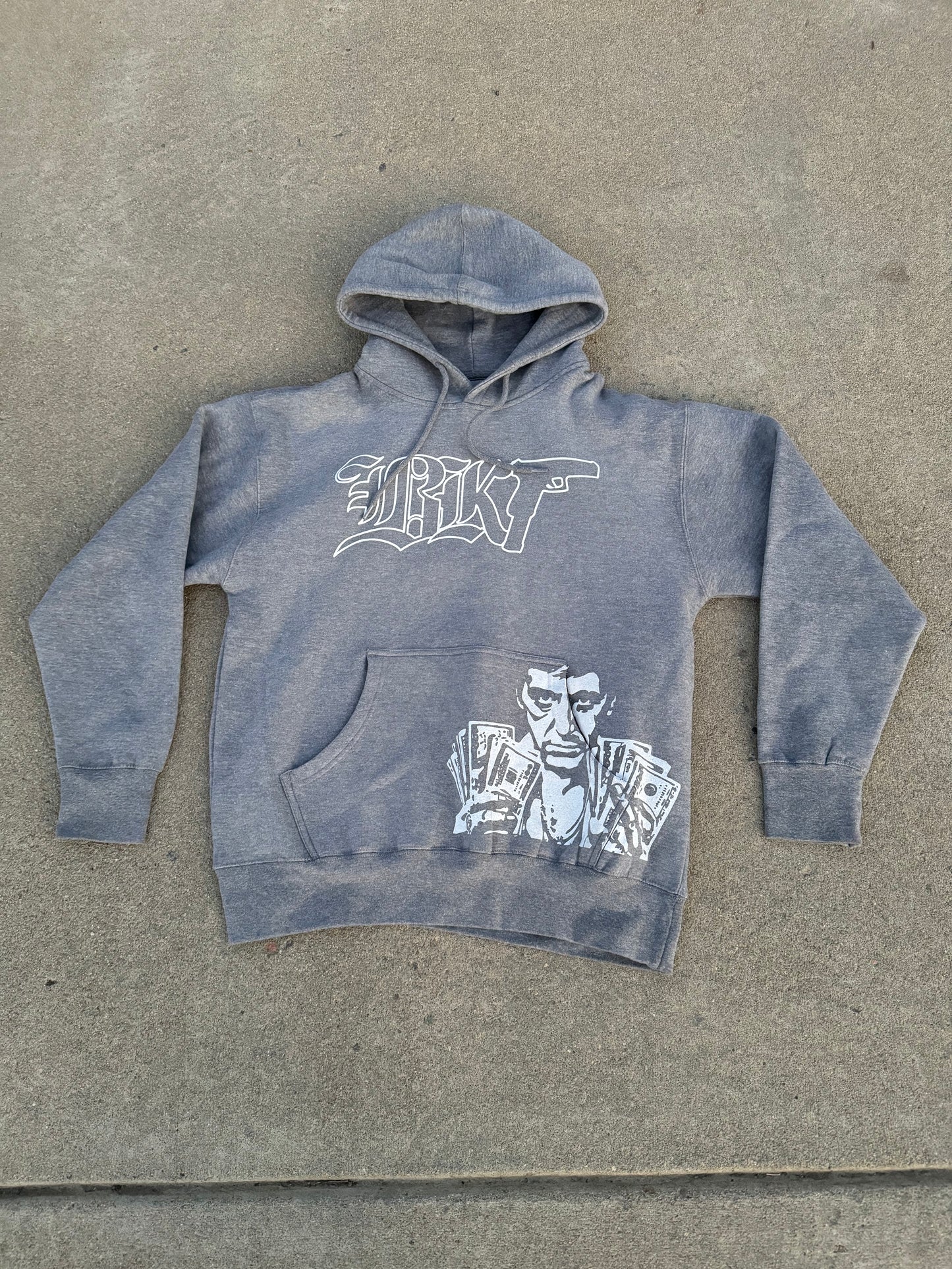 GRAY SCARFACE HOODIE