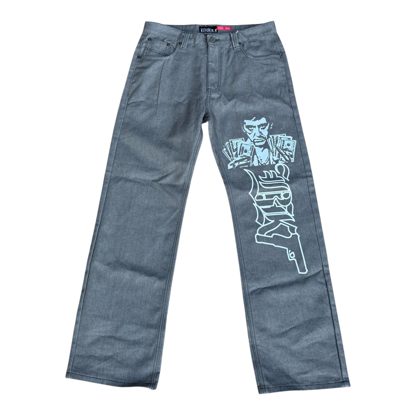 BKT GRAY SCARFACE JEANS