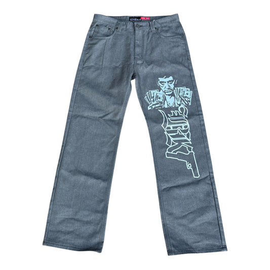 BKT GRAY SCARFACE JEANS