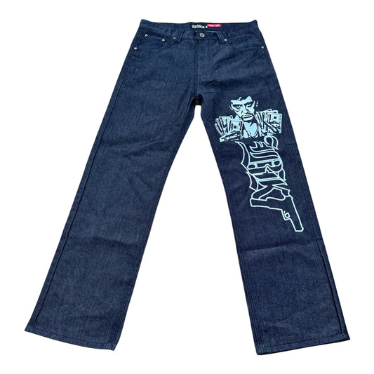 BKT NAVY SCARFACE JEANS