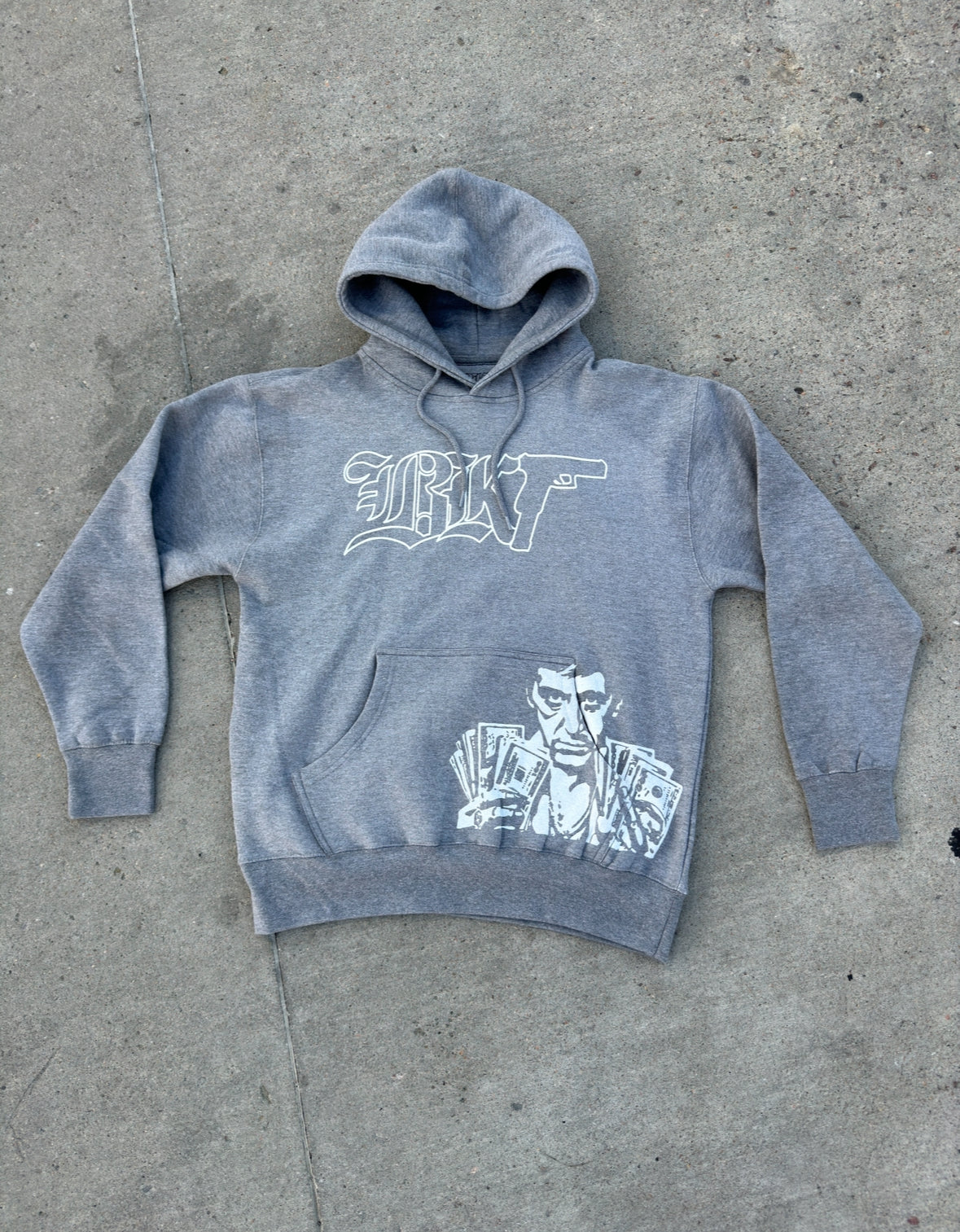 GREY SCARFACE HOODIE